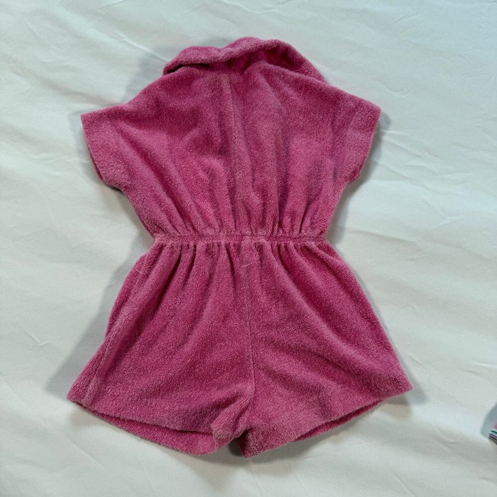 vintage 1960s terry cloth romper hot pink color Precious Togs Size 2T - Picture 2 of 6